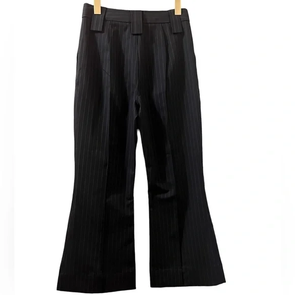 Ganni Pants Pinstripe Flared‎ Kick Trousers 36 - Picture 8 of 13
